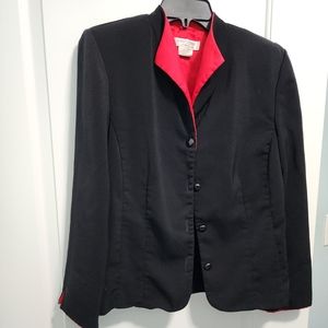 Miss Dorby black blazer red lining. SZ 12.